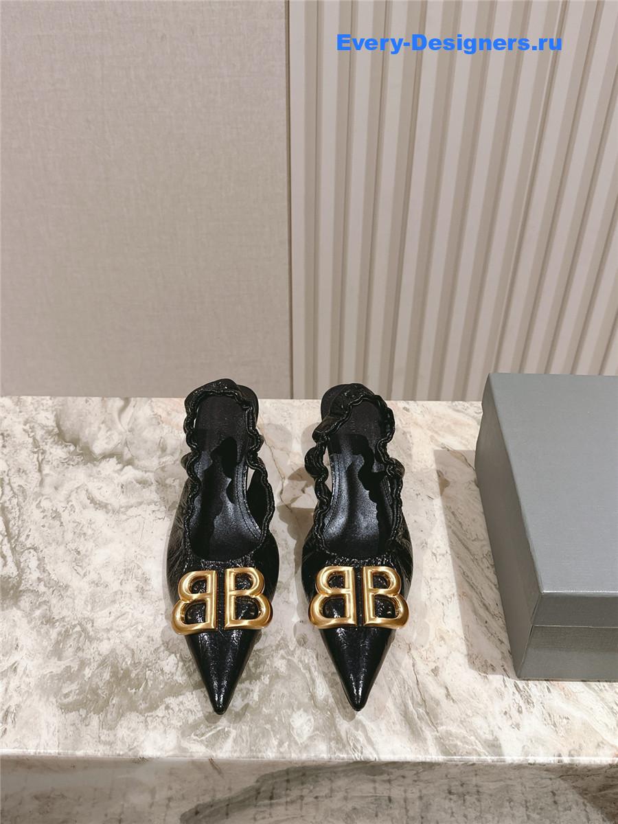 Ba1en*iaga monaco 50mm slingback in black