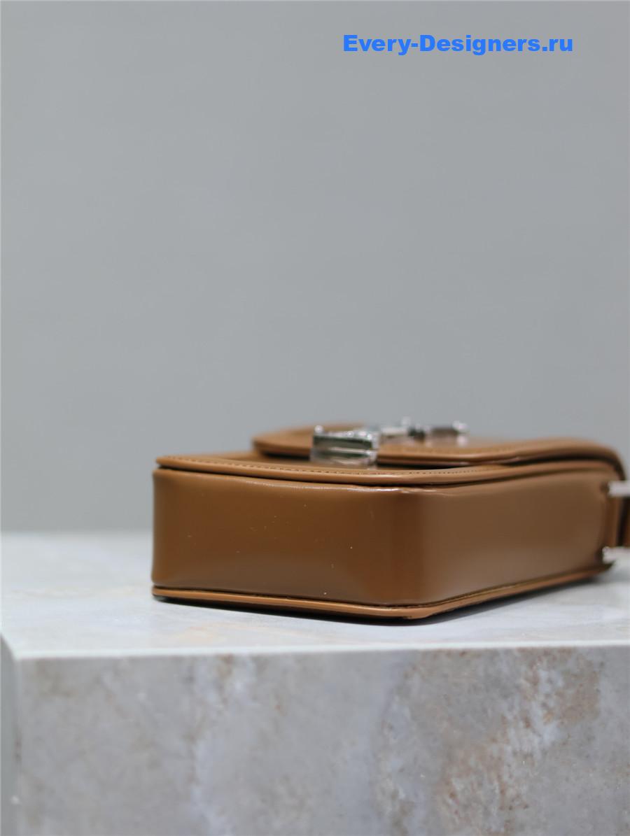 Sa1nt Lau*nt solferino mini leather messenger bag brown