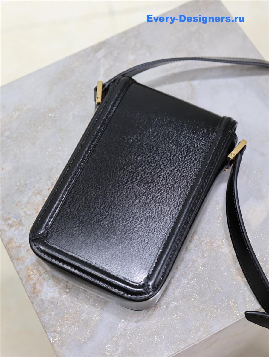 Sa1nt Lau*nt solferino mini black leather messenger bag