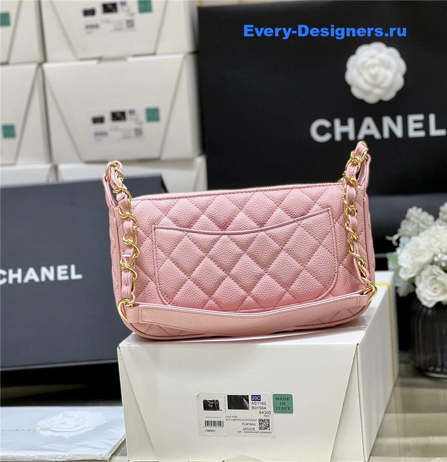 Ch**el timeless pink caviar pochette
