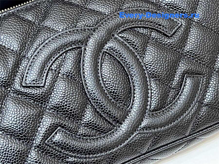 Ch**el timeless black caviar pochette