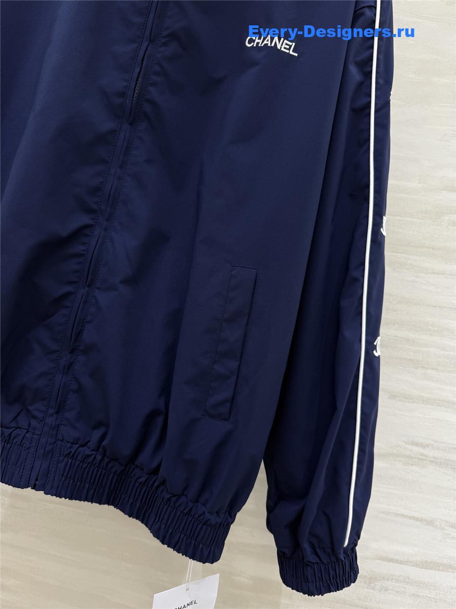 Ch**el vintage blue zipper jacket
