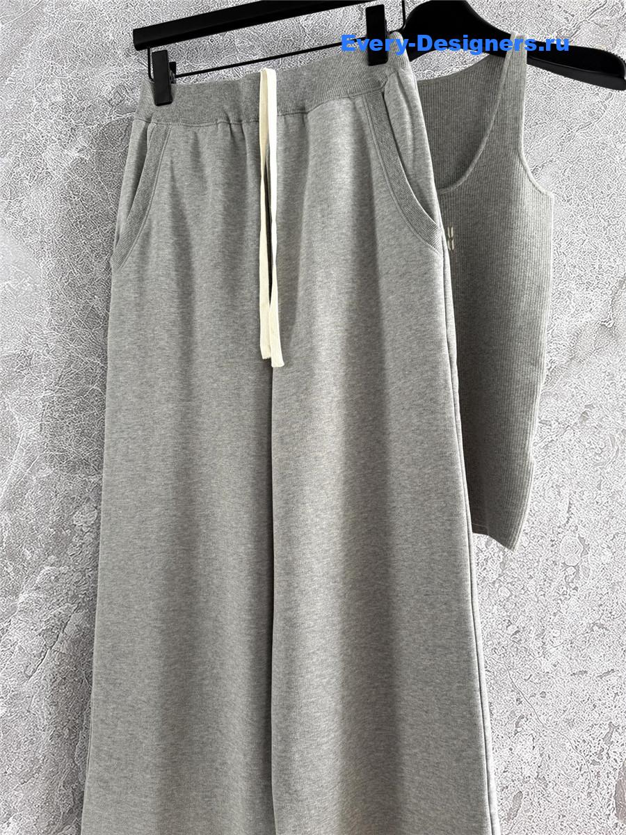 Miu Miu Grey Sports Sweatpants