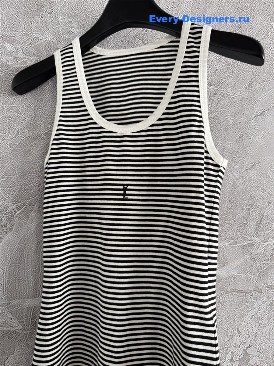 Sa1nt Lau*nt striped cassandre tank