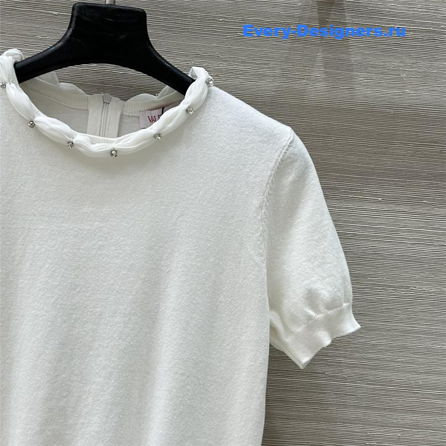 Va1e*ntin0 white cotton wool top