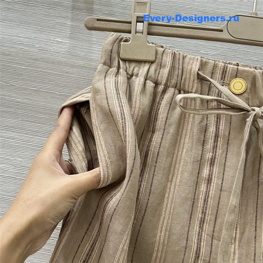 L0r0 P1ana brown linen wide-leg pants