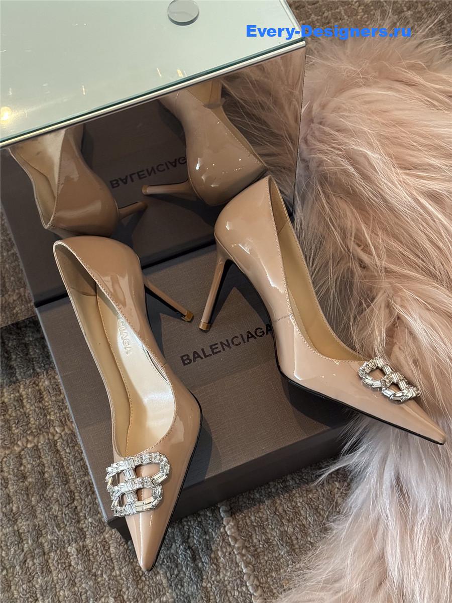 Ba1en*iaga beige bb knife pumps