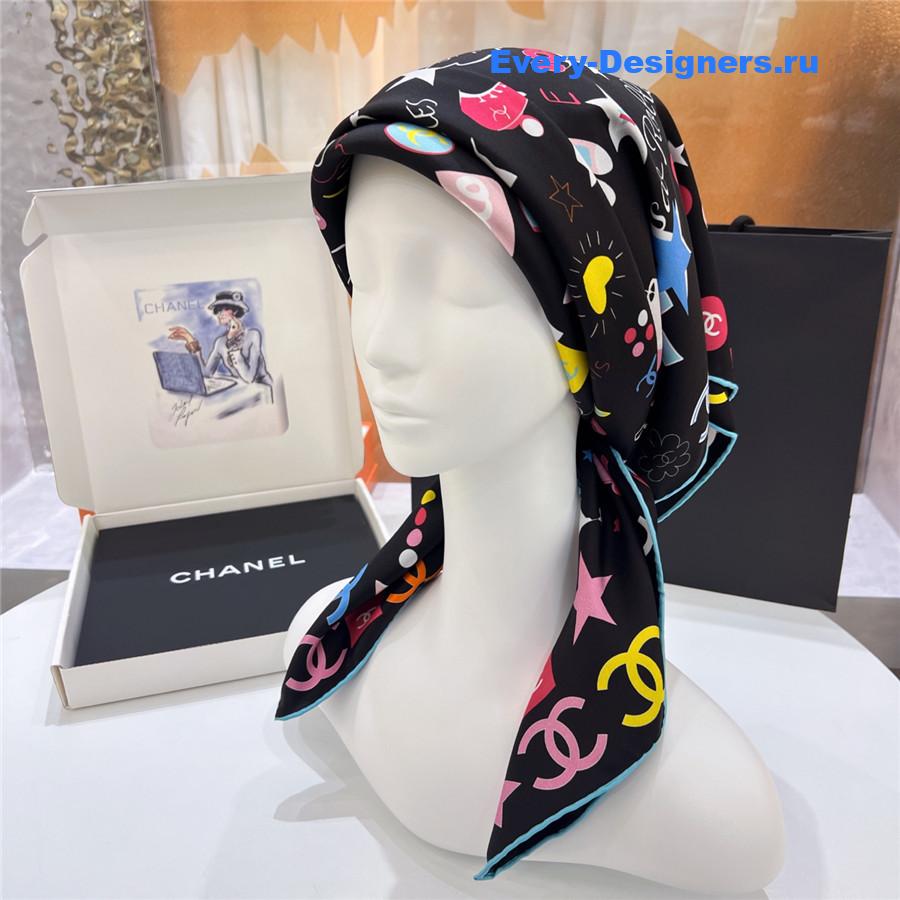 Ch**el cc print silk scarf