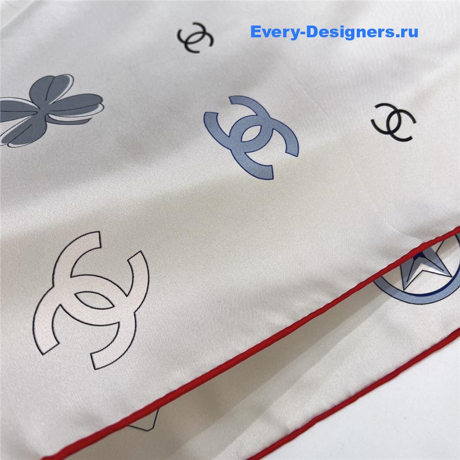 Ch**el birdcage print silk scarf