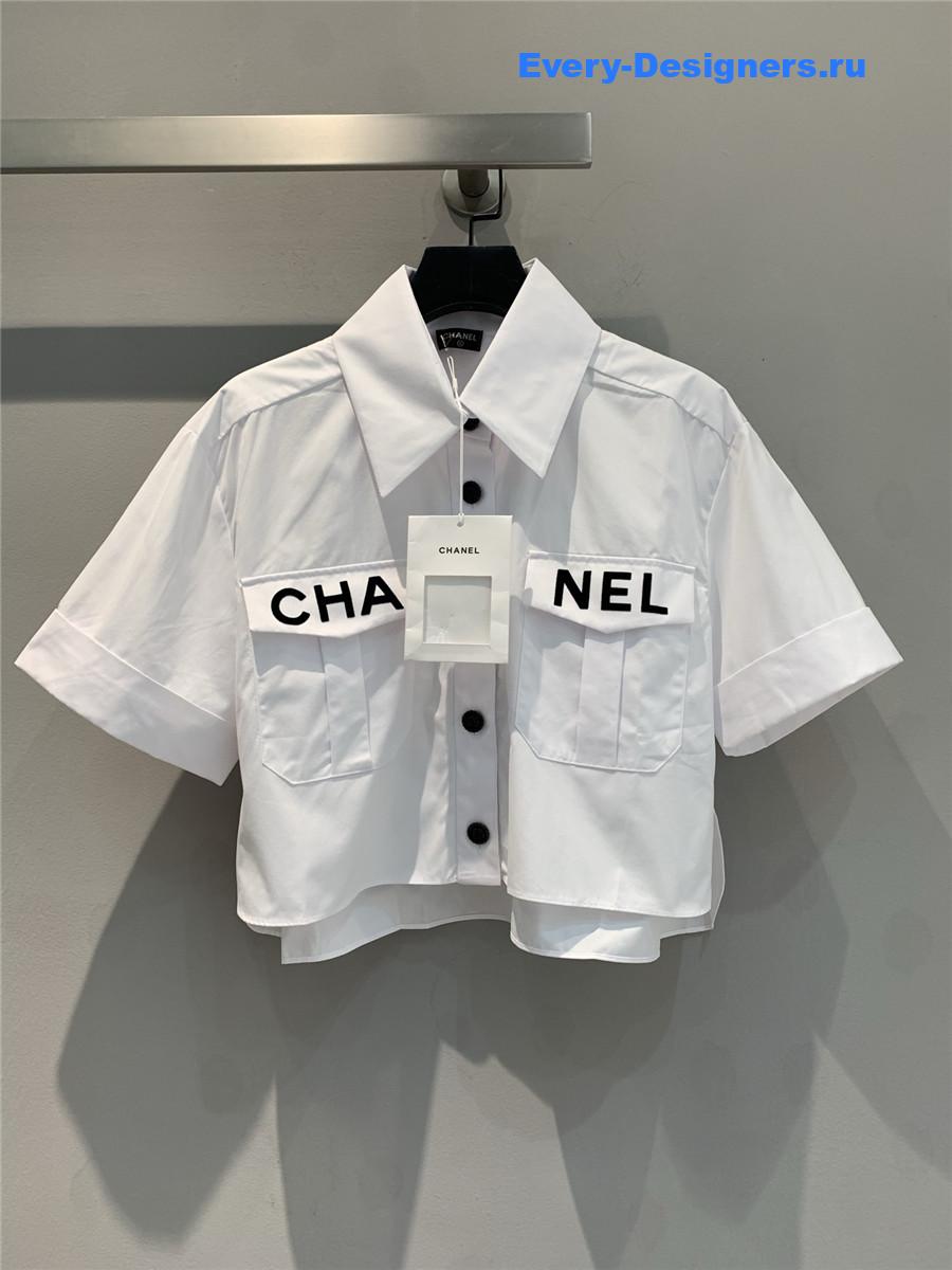 Ch**el white classic logo shirt