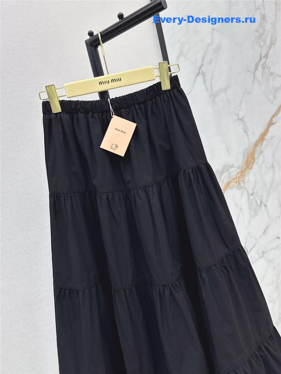 Miu Miu Black Lace Patchwork Skirt