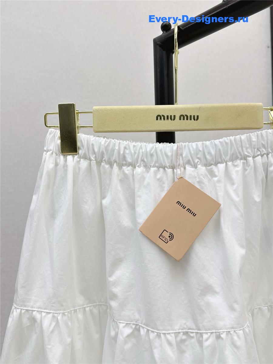 Miu Miu White Lace Patchwork Skirt