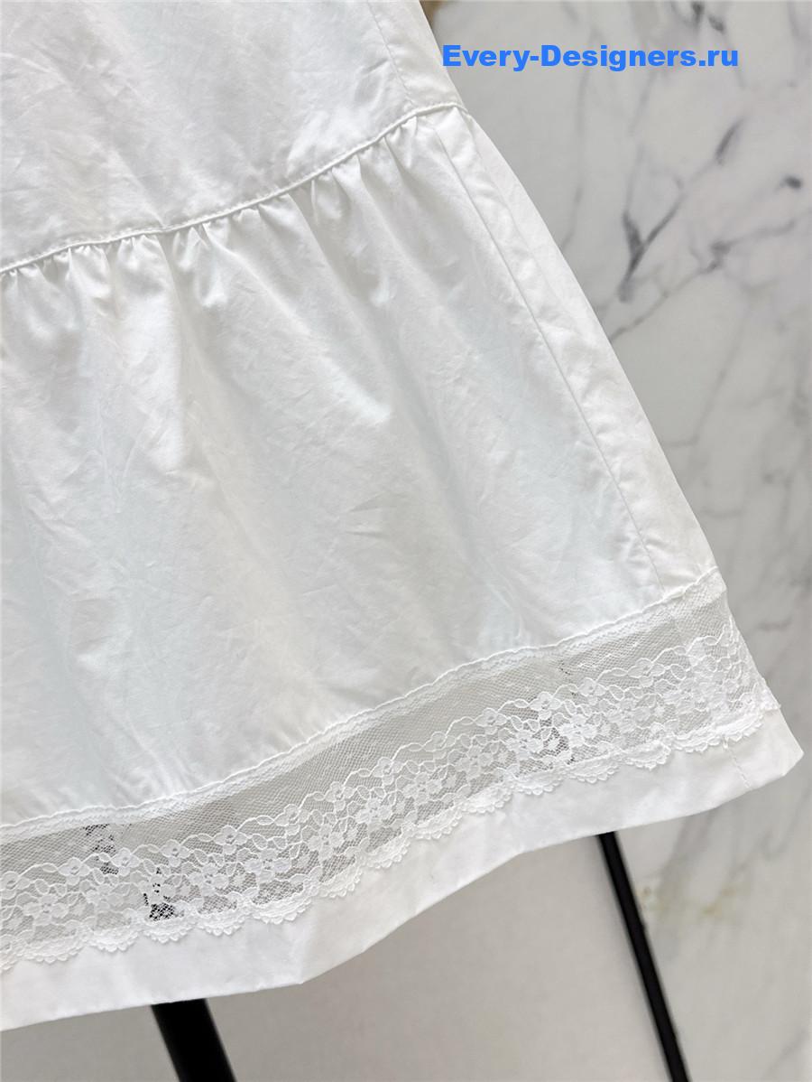 Miu Miu White Lace Patchwork Skirt