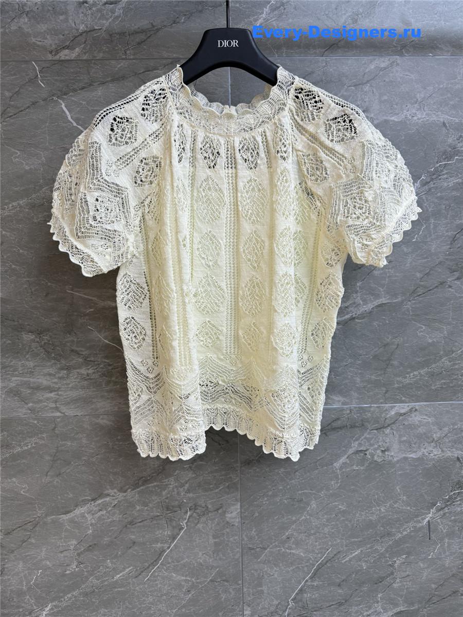 D10r lace puff sleeve top