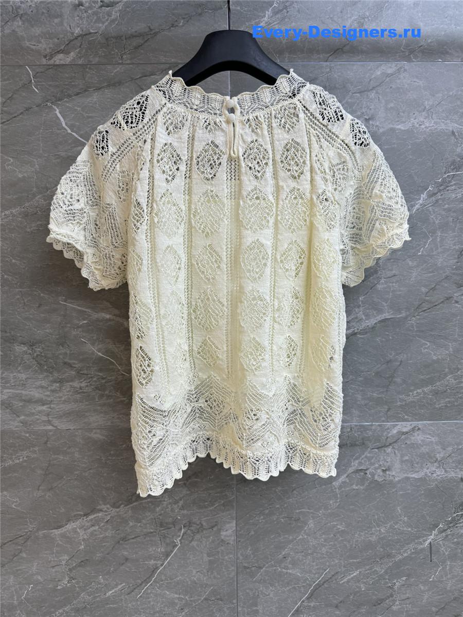 D10r lace puff sleeve top