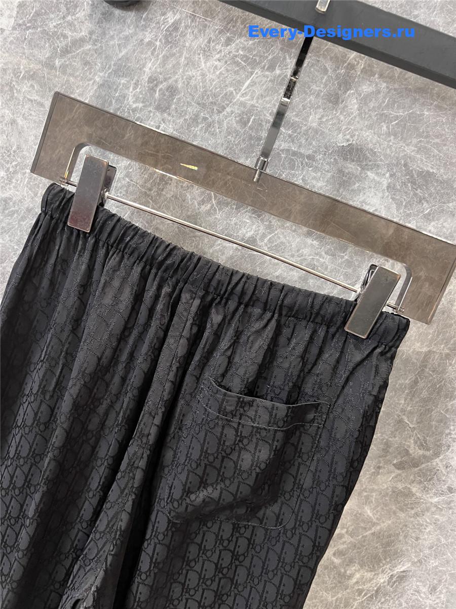 D10r bee embroidered black trousers