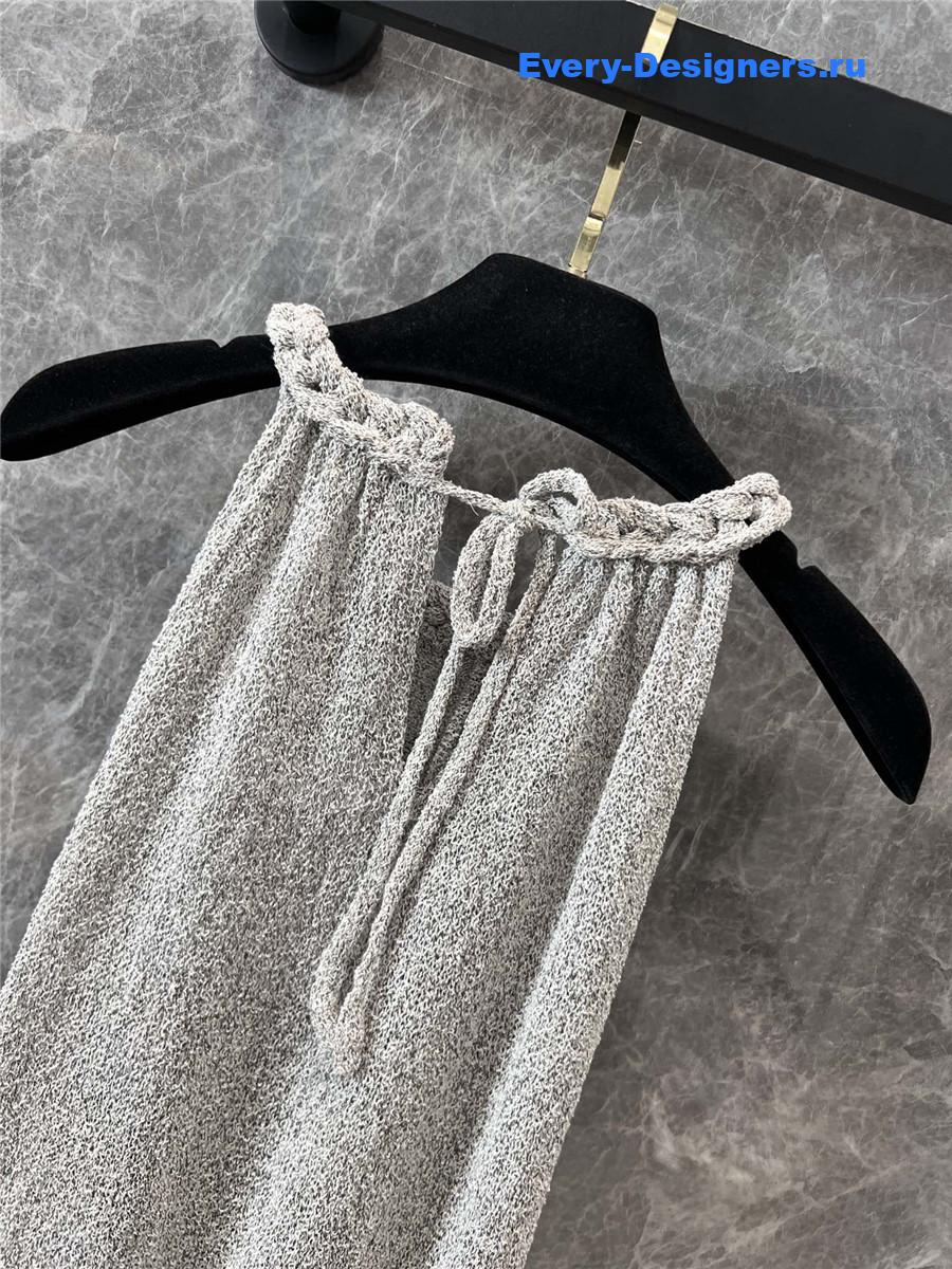 Ch**el grey braided knit vest