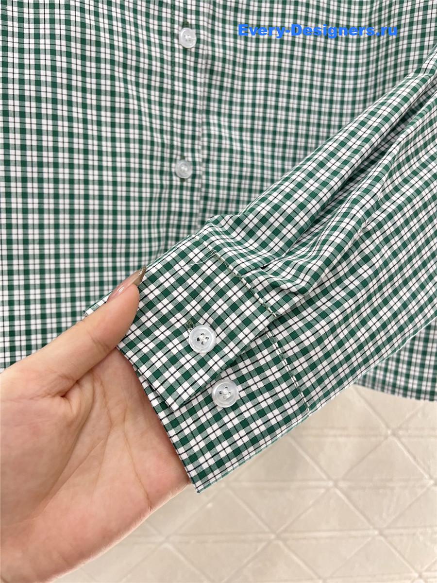 Miu Miu Emerald Checked Shirt