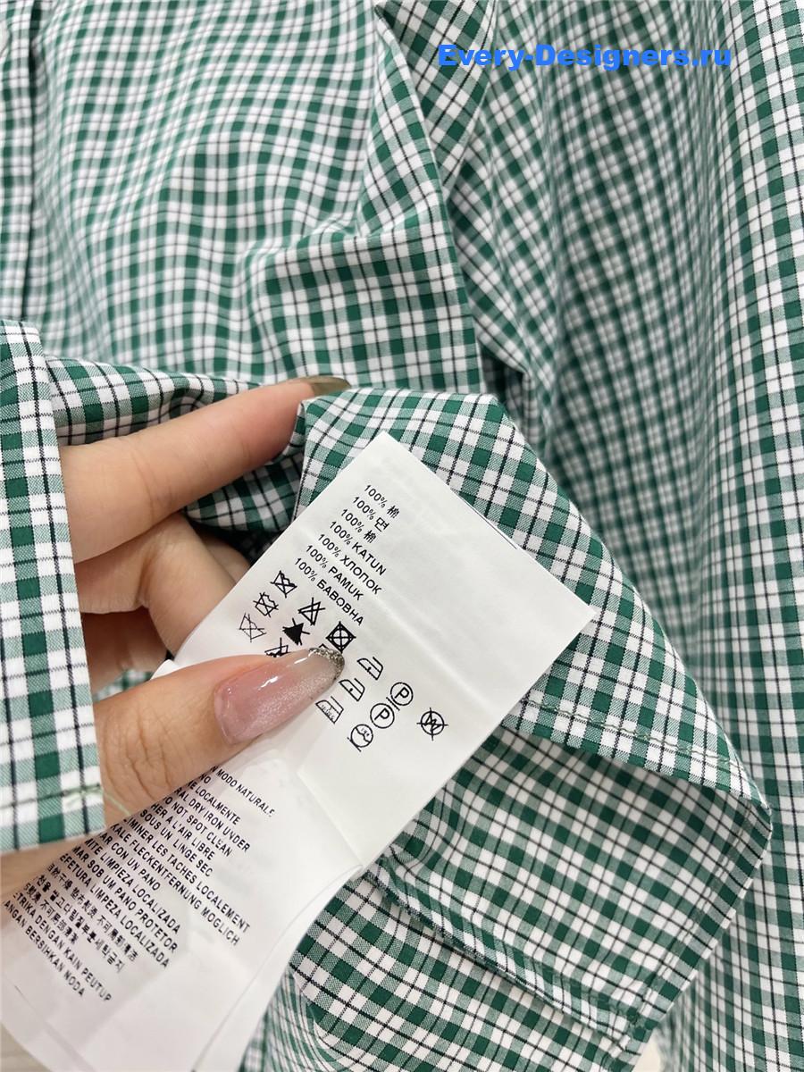 Miu Miu Emerald Checked Shirt