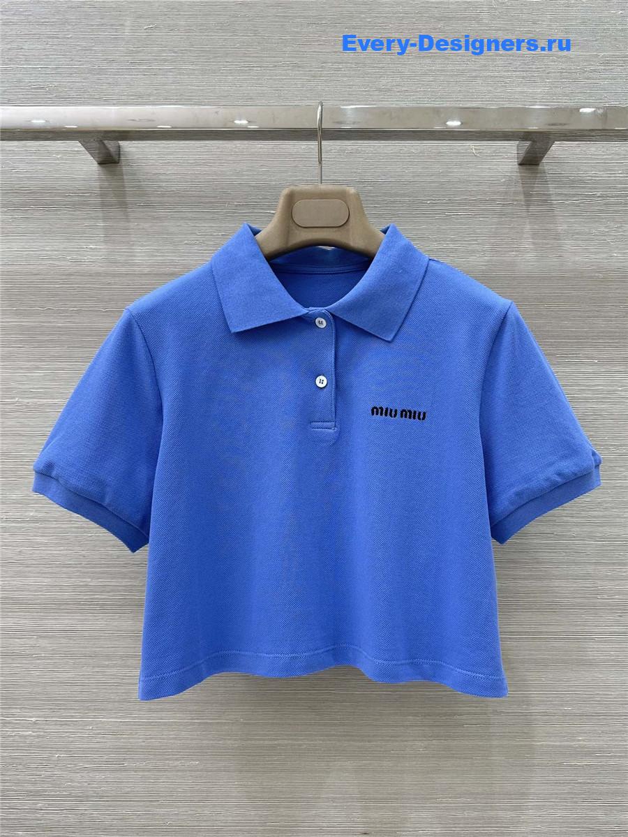 Miu Miu Blue Periwinkle Polo Shirt