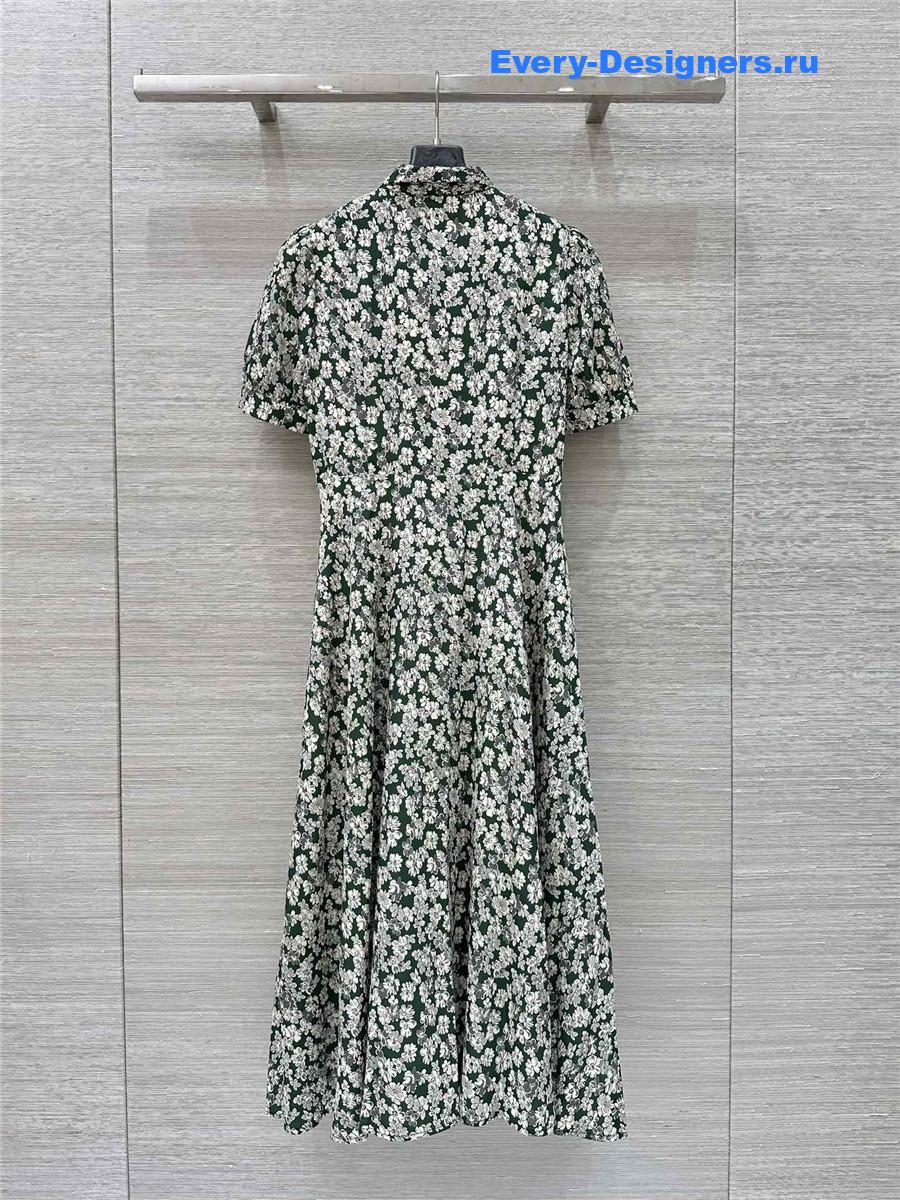 Miu Miu Floral Puff Sleeve Dress
