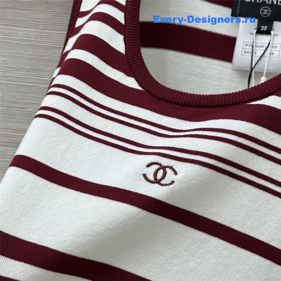 Ch**el burgundy knit vest