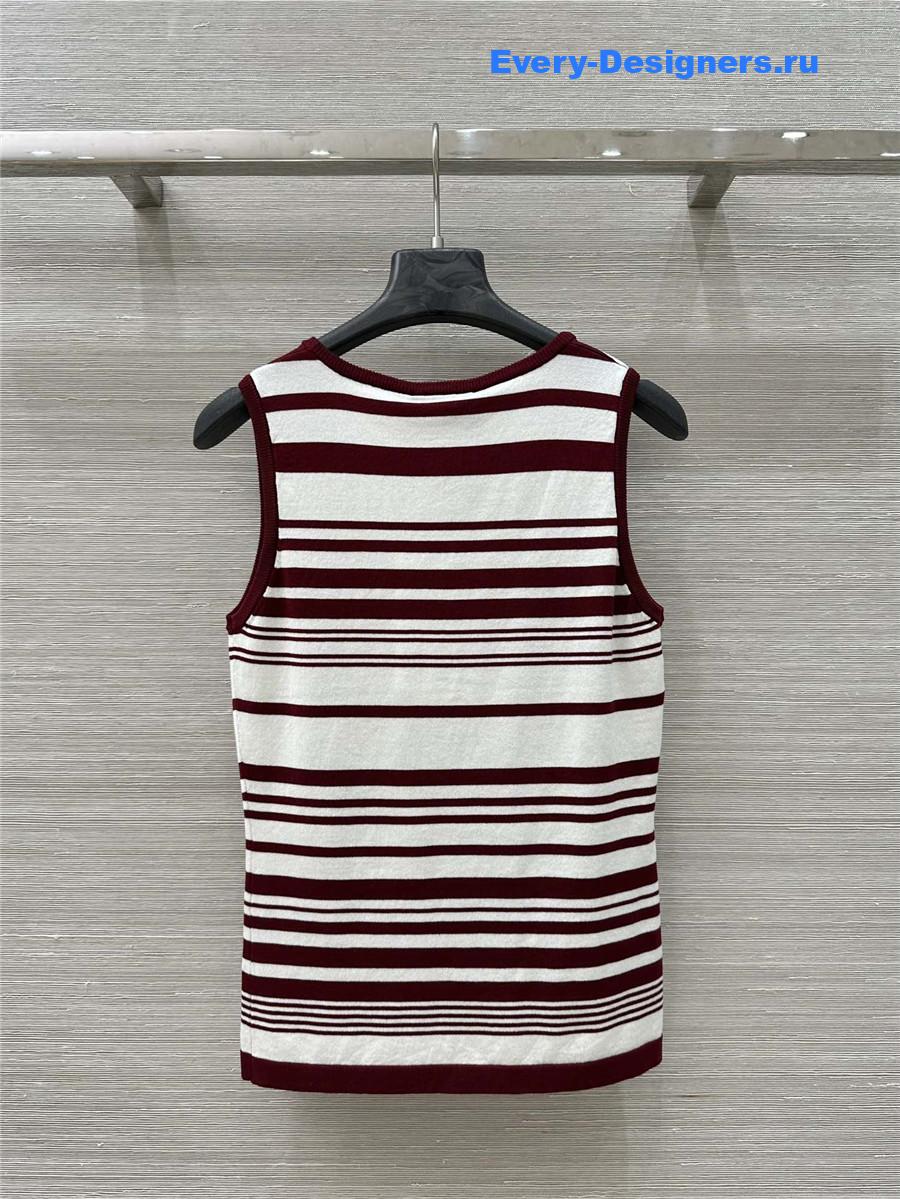Ch**el burgundy knit vest