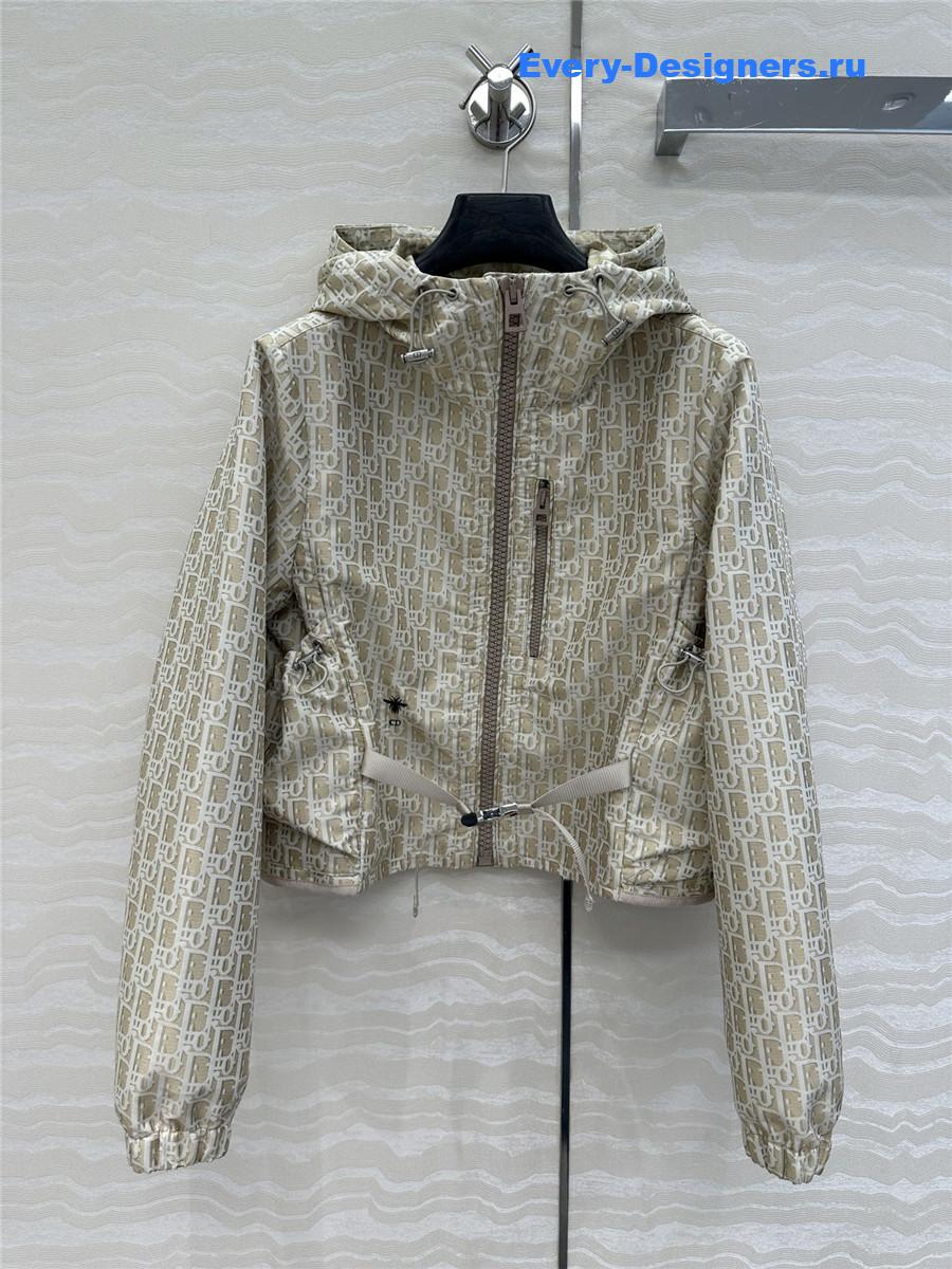 D10r oblique hooded jacket