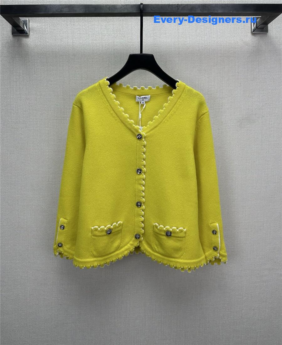 Ch**el yellow lace cardigan