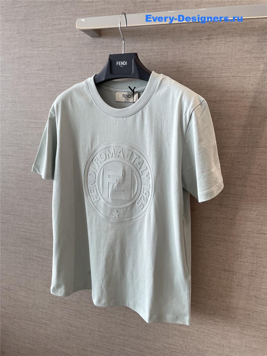 F**di ff light green crew neck short sleeves