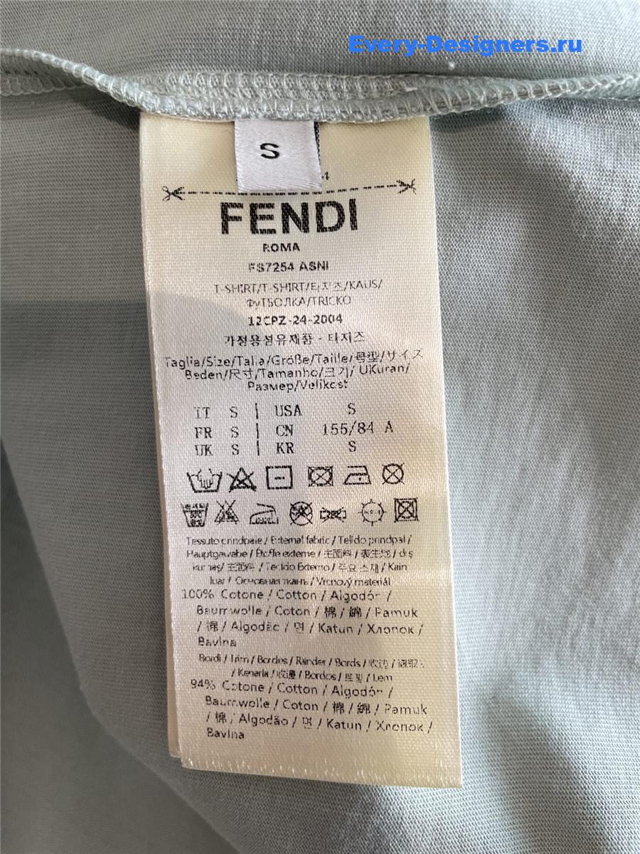 F**di ff light green crew neck short sleeves