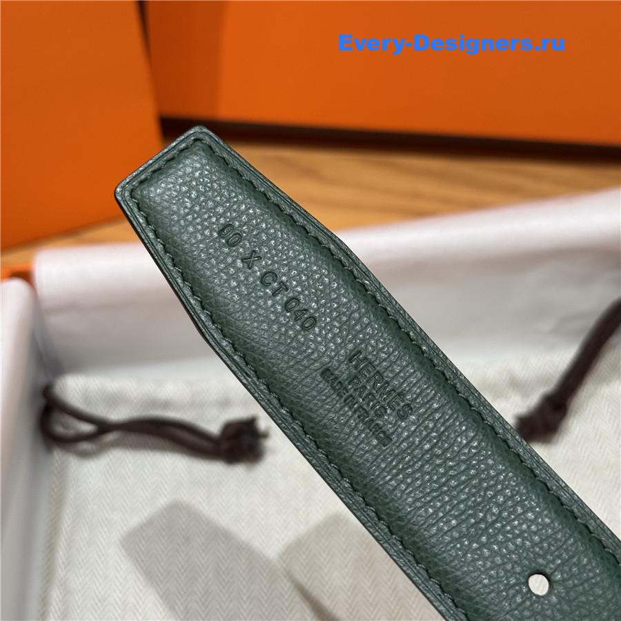 H**me5 hisseo green leather belt