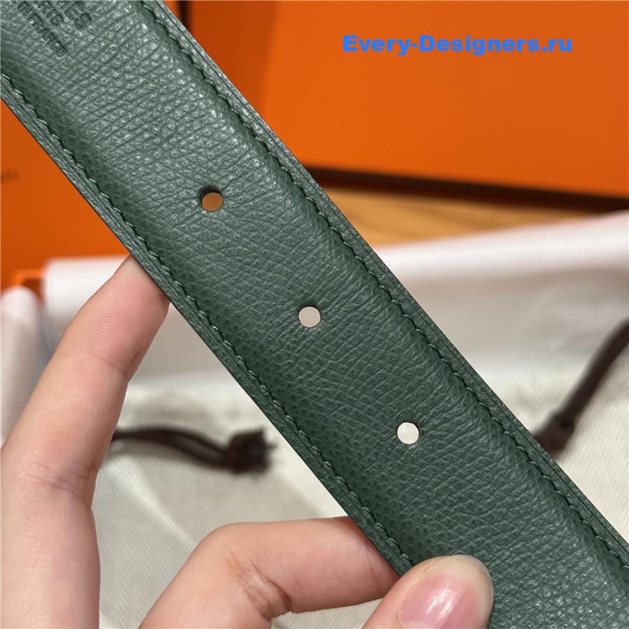 H**me5 hisseo green leather belt