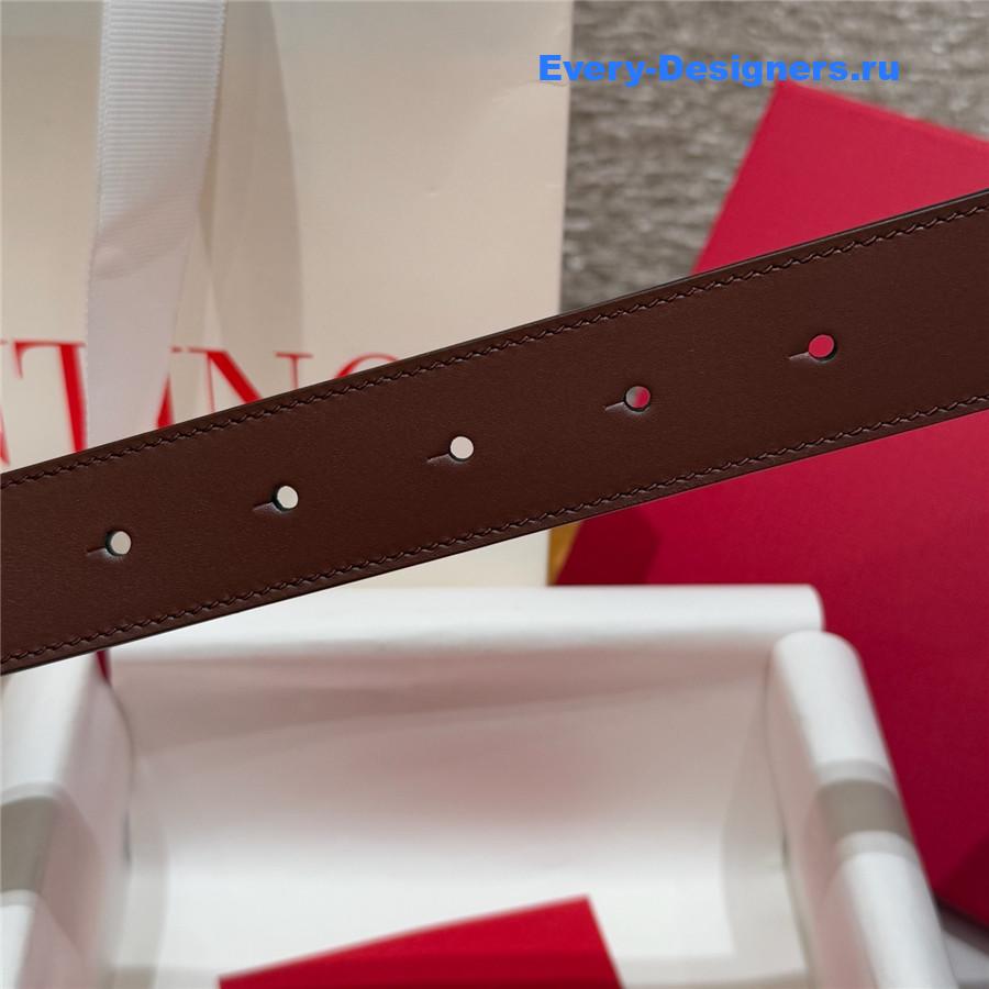 Va1e*ntin0 vlogo burgundy belt