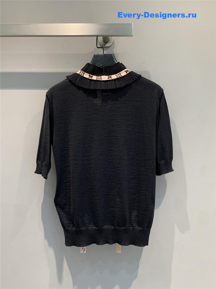 l0vis Vvtt0n logo ribbon black short sleeves