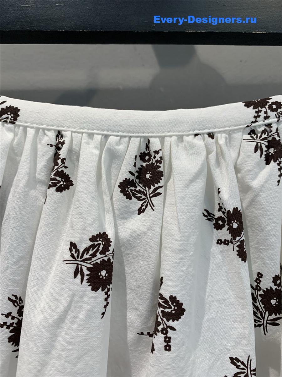 Miu Miu Printed Poplin Skirt