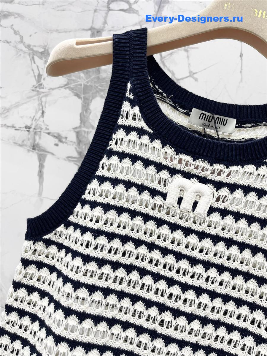 Miu Miu Striped Knit Vest
