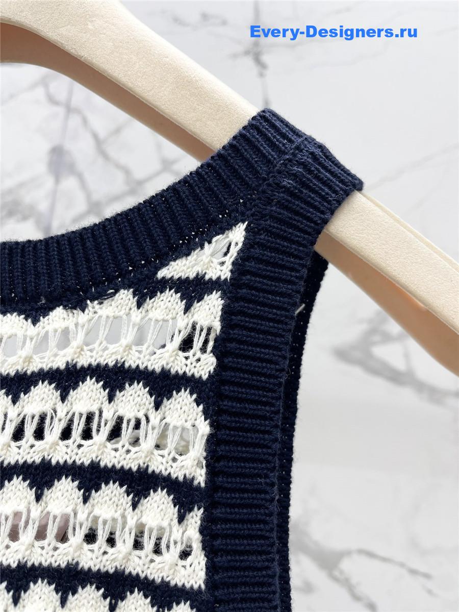 Miu Miu Striped Knit Vest