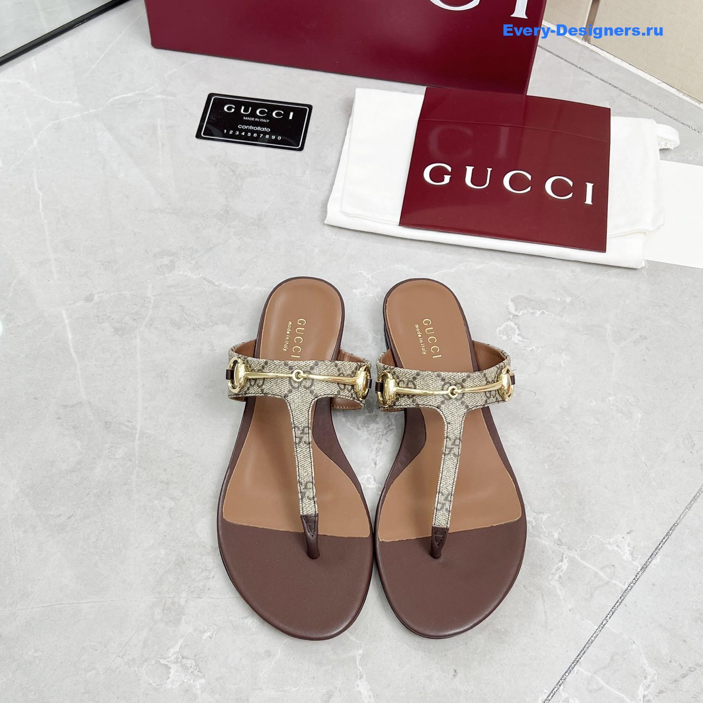 Gvc*1 blondie gg canvas thong sandals