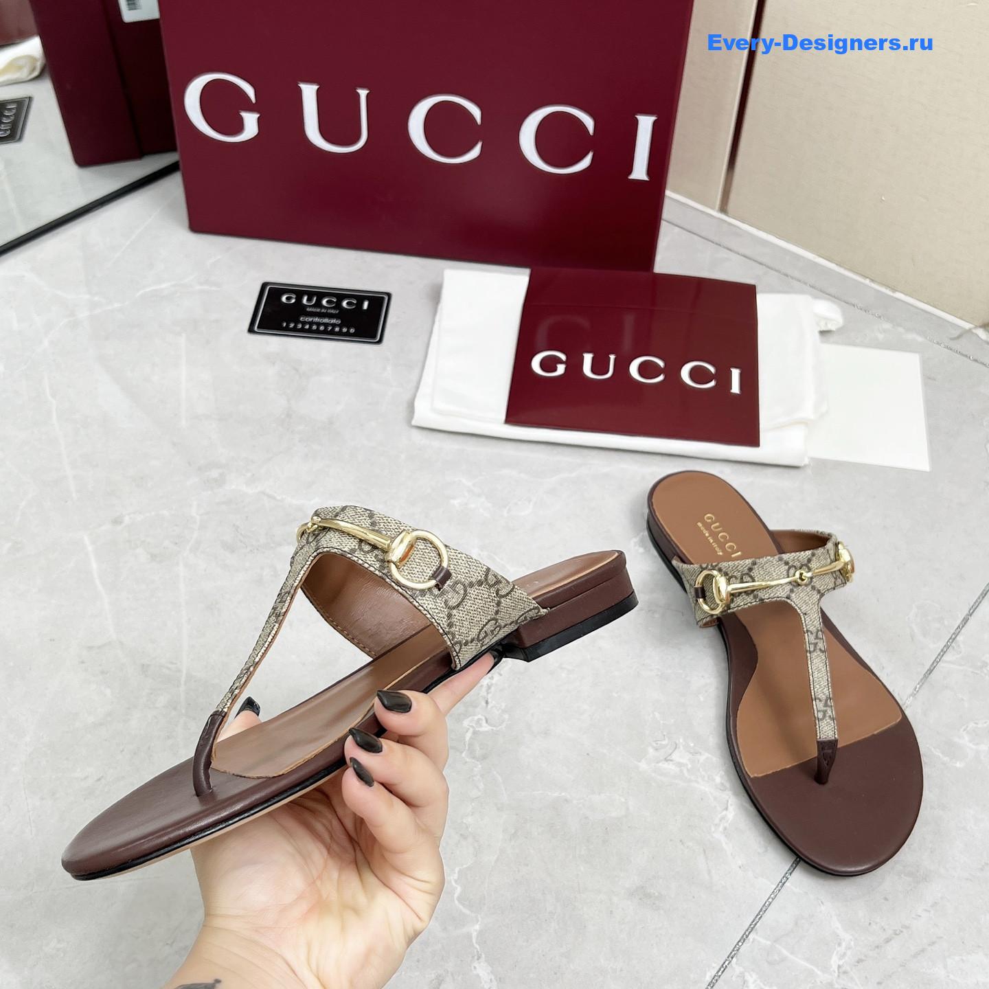 Gvc*1 blondie gg canvas thong sandals