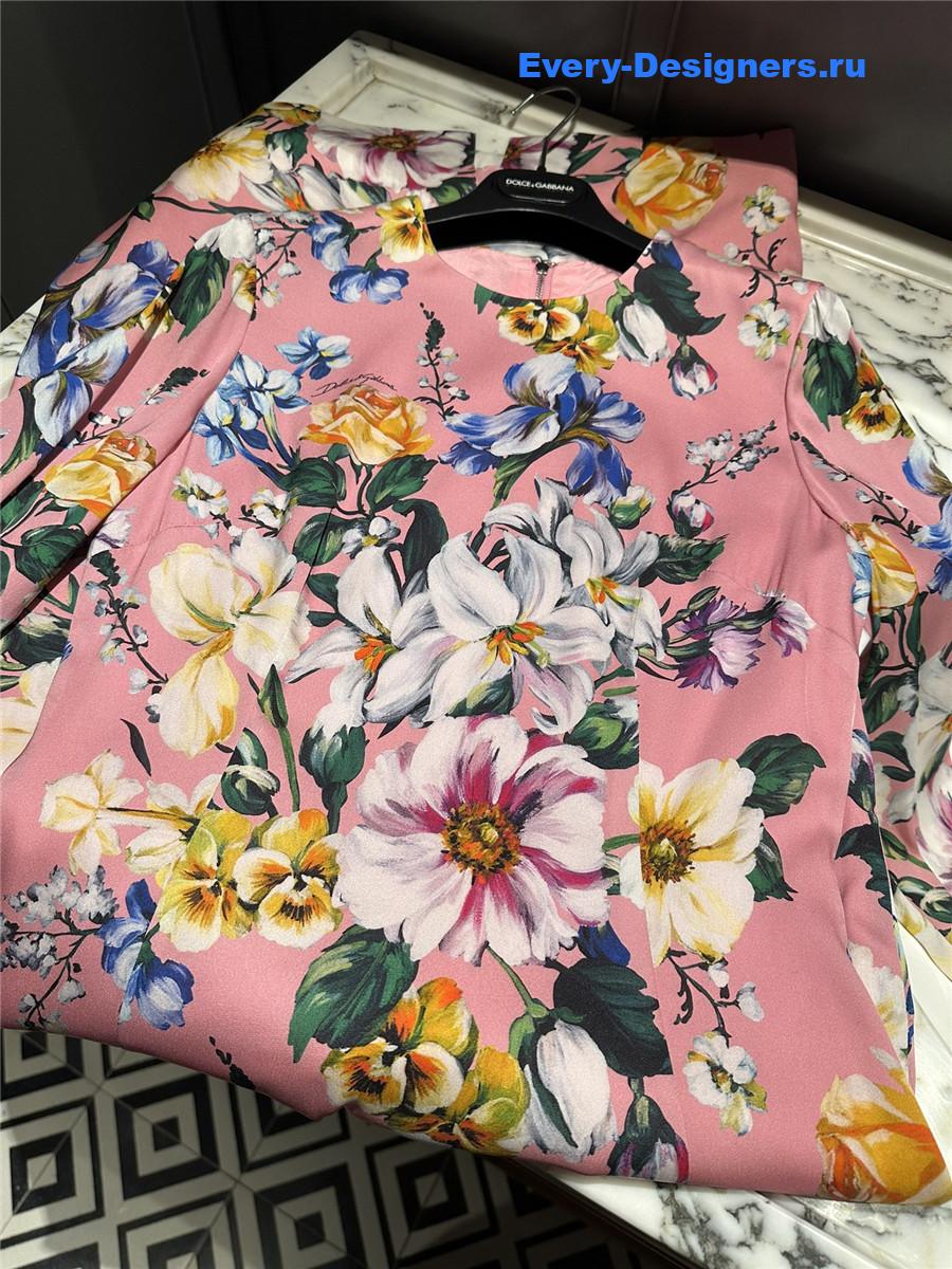 Dolce & Gabbana Floral Silk Midi Dress