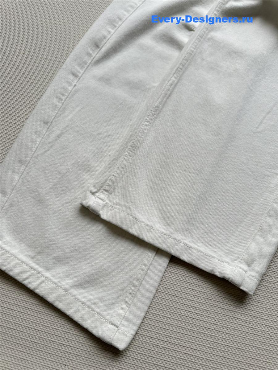 L0ew* white high waist straight jeans