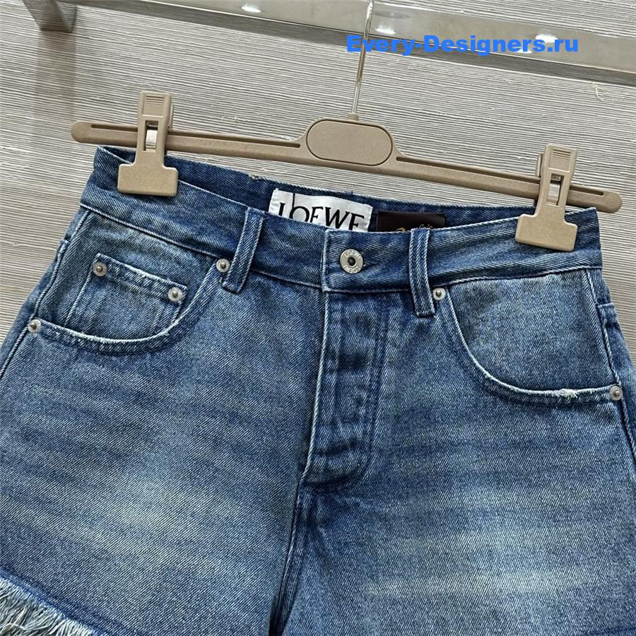 L0ew* pocket logo denim shorts