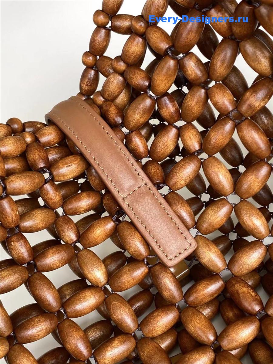 Sa1nt Lau*nt le 5 À 7 beaded wood hobo bag