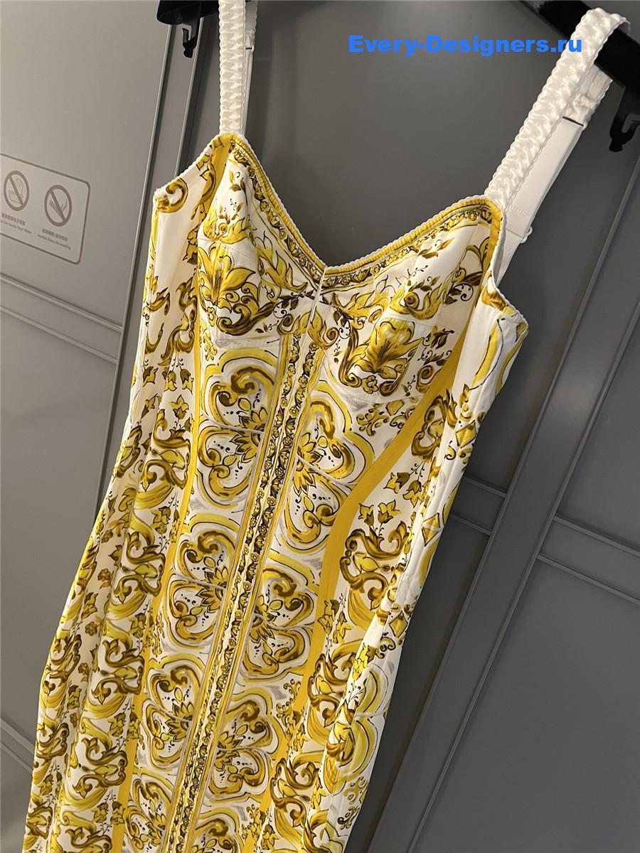 Dolce & Gabbana Floral-Print Stretch-Silk Midi Dress
