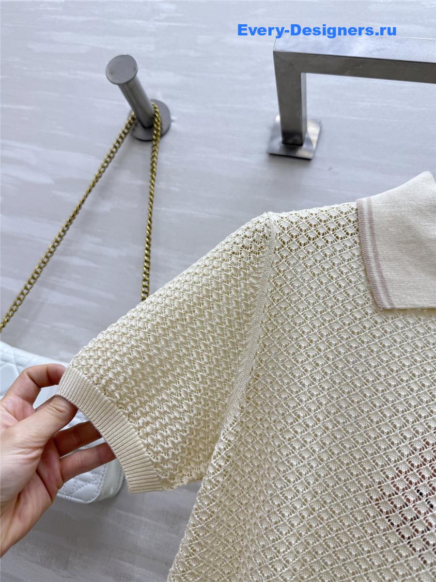 Miu Miu Cotton Polo Shirt Neutral