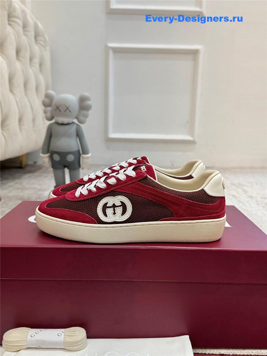 Gvc*1 g74 burgundy sneakers