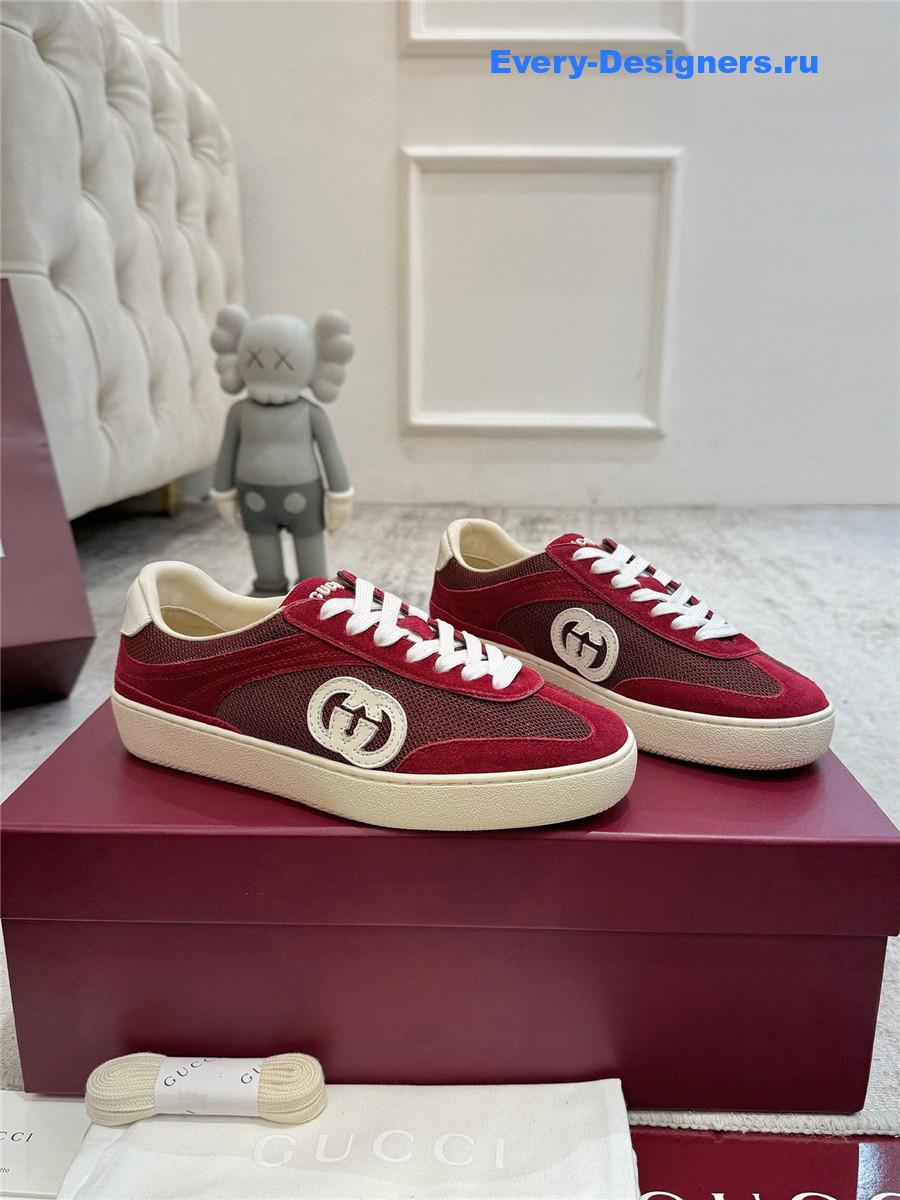 Gvc*1 g74 burgundy sneakers