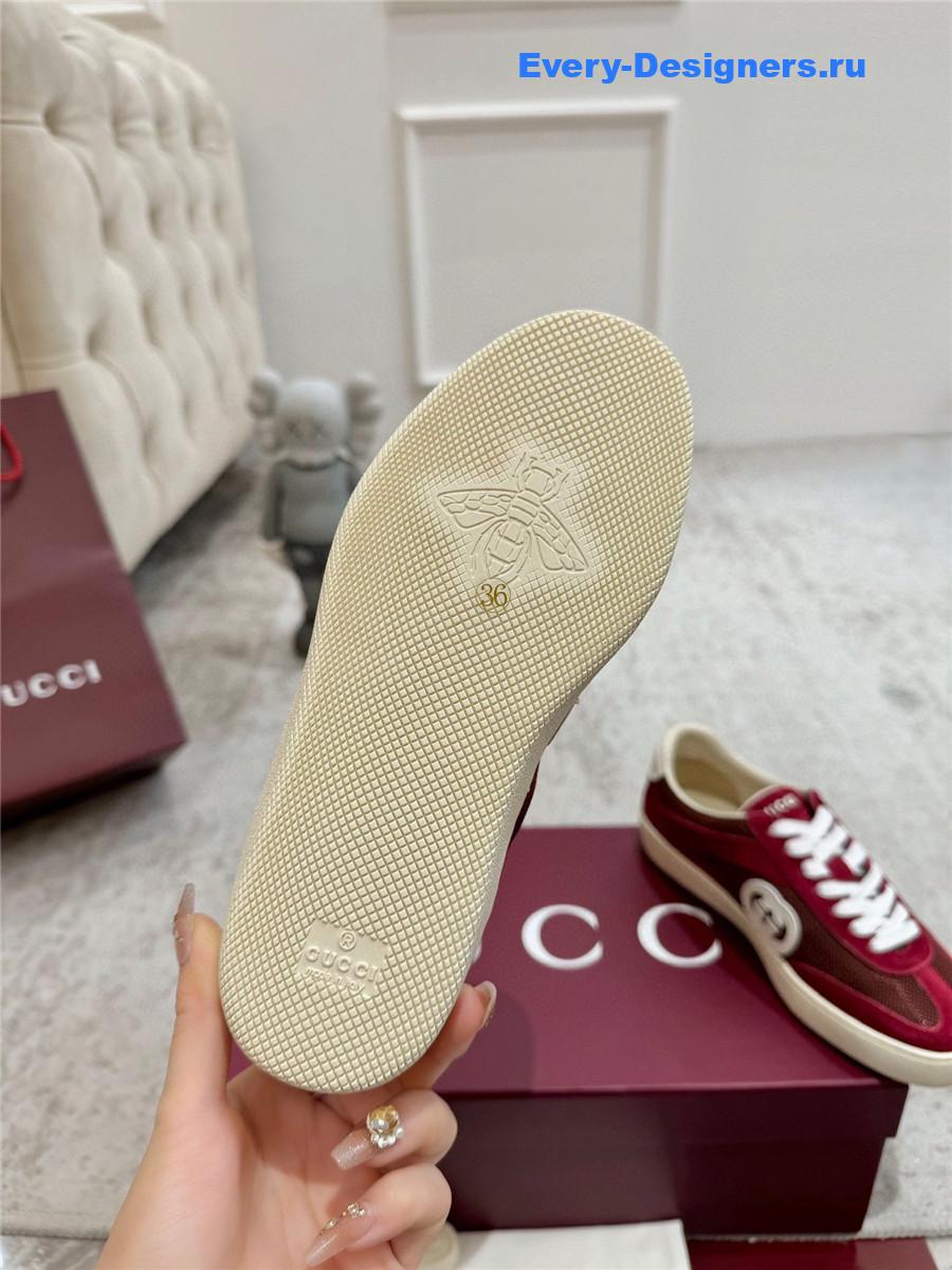 Gvc*1 g74 burgundy sneakers