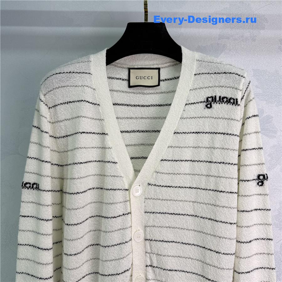 Gvc*1 black and white striped cardigan